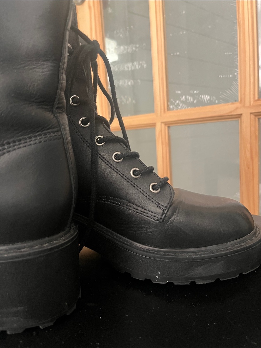 Steve Madden Tornado Combat Boots black size 10 genuine leather - Picture 8 of 13